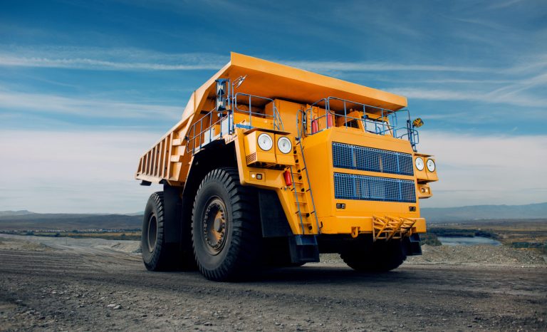 A,Large,Quarry,Dump,Truck,In,A,Coal,Mine.,Loading