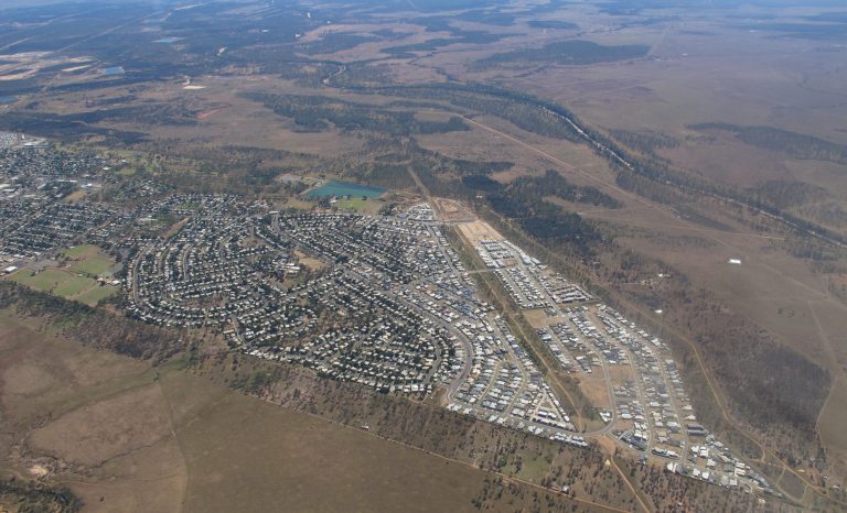 Aerial view of Moranbah Queensland