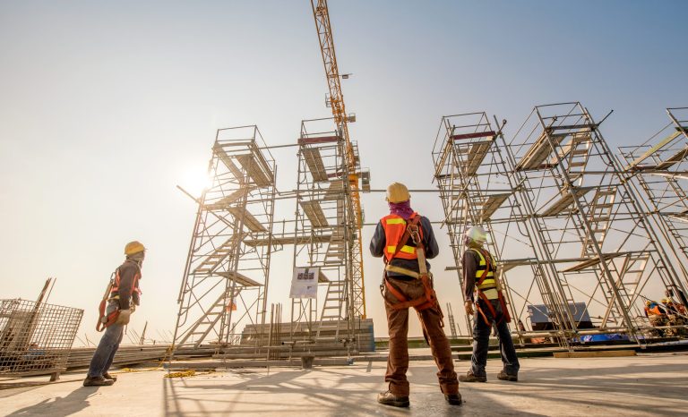 Construction,Engineers,Supervising,Progress,Of,Construction,Project,Stand,On,New